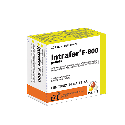 intimidad único desaparecer INTRAFER® F-800 CÁPSULAS - Luminova Pharma Group