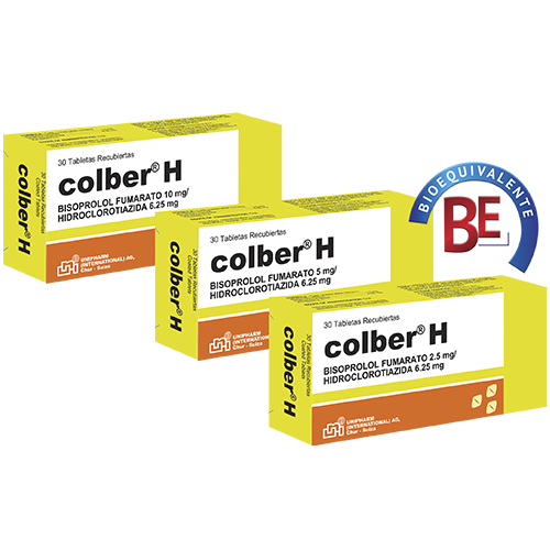 Tratamiento de Hipertensión arterial y la insuficiencia cardiaca, además de las acciones betaadrenérgicas selectivas del Bisoprolol y efectos de un diurético tiazídico